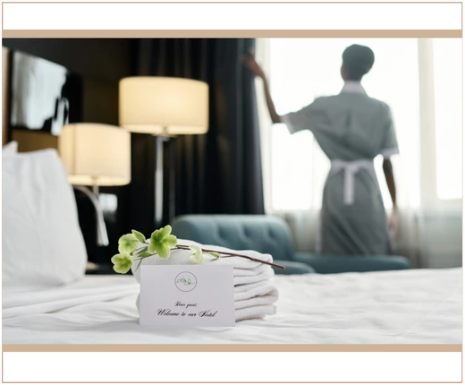 maid in a hotel room